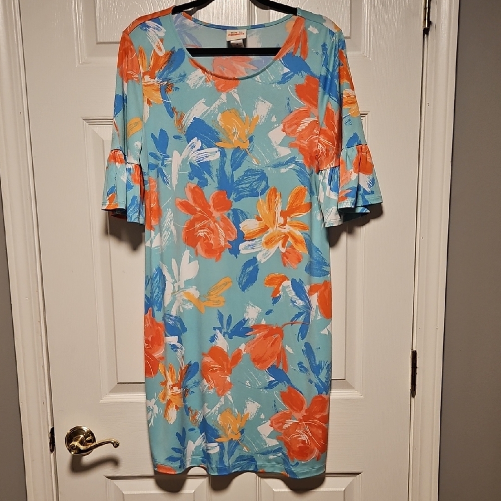 Ruby Rd. Abstract Floral Print Dress
